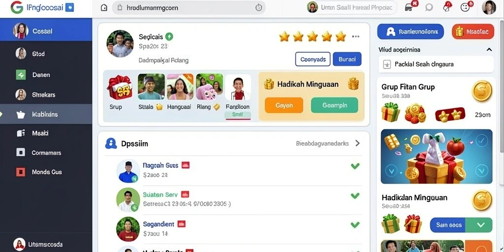 lakutoto - Fitur chatting untuk interaksi antar pemain.